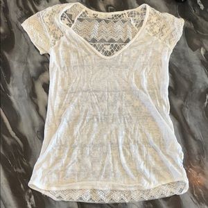 Zara linen, all lace back shirt